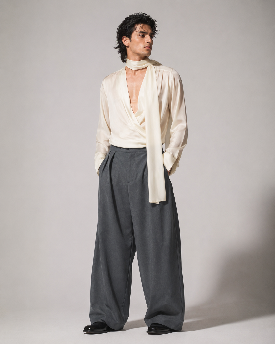 Draped Georgette Shirt — view 1